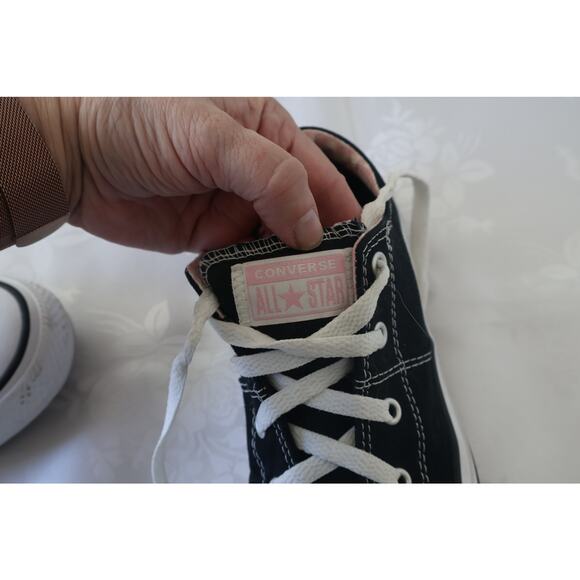Converse All Star Low Black Pink Gingham Lining Women’s Size 4 / Men’s 3.5 - Picture 5 of 7